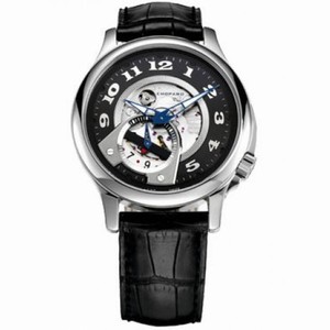 Chopard L.U.C. Tech Twist Black Open-worked Dial Stainless Steel Men's Watch 1684