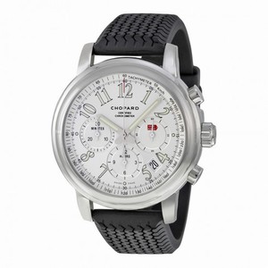Chopard Mille Miglia Automatic Chronograph Silver Dial Black Rubber Men's Watch 168511-3015