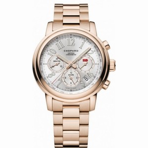 Chopard Mille Miglia Chronograph Silver Dial 18 Carat Rose Gold Automatic Men's Watch 151274-5001