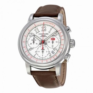 Chopard Mille Miglia Chronograph White Dial Brown Leather Men's Watch 168511-3036