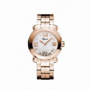 Chopard Mother Of Pearl Dial 18kt Rose Gold Floating Diamonds Ladies Watch 277472-5002