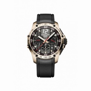 Chopard Superfast Chrono Black Dial 18kt Rose Gold Black Rubber Men's Watch 161284-5001
