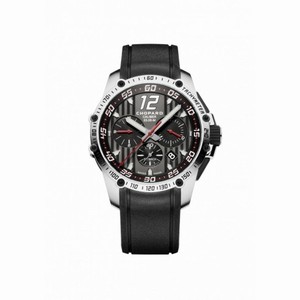 Chopard Superfast Chrono Black Dial Rubber Strap Men's Watch 168535-3001