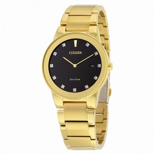 Citizen Axiom Black Dial Gold-tone Diamond Men's Watch AU1062-56G