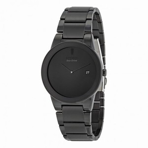 Citizen Axiom Eco Drive Black Dial Black Ion-plated Men's Watch AU1065-58E