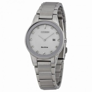Citizen Axiom Eco-drive Silver Dial Sainless Steel Quartz Ladies Watch Ga1050-51b