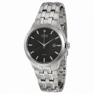 Citizen Eco-Drive Black Dial Stainless Steel Men's Watch BM7090-51E