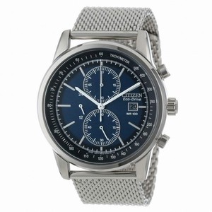 Citizen Eco Drive Blue Dial Chronograph Stainless Steel Men's Watch CA0331-56L
