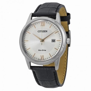 Citizen Men's Straps Eco-Drive Silver Dial Watch AW1236-03A