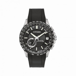 Citizen Eco-Drive Satellite Black Dial Rubber Strap Men's Watch CC3005-00E