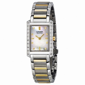 Citizen Palidoro Eco-Drive Diamond Mother of Pearl Dial Two-Tone Stainless Steel Ladies Watch EX1134-59D