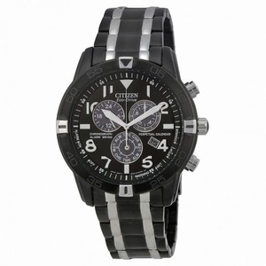 Citizen Perpetual Calendar Eco-Drive Chronograph Black IP Stainless Steel Men's Watch BL5478-55E