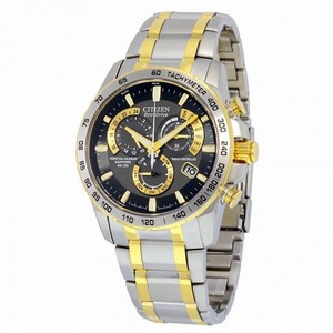 Citizen Perpetual Chrono A-T Black Dial Men's Watch AT4004-52E