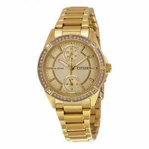 Citizen POV Eco-Drive Champagne Dial Ladies Watch FD3002-51P