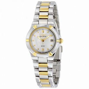 Citizen Riva Eco-Drive Mother of Pearl Two-Tone Stainless Steel Ladies Watch EW1534-57D