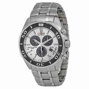 Citizen Signature Chronograph Eco-Drive Silver Dial Stainless Steel Men's Watch BL5440-58A