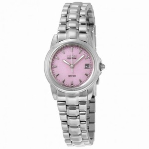 Citizen Silhouette Eco-Drive Pink Dial Stainless Steel Ladies Watch EW1620-57X