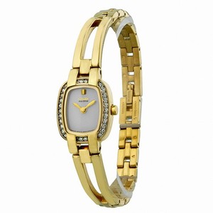 Citizen Silhouette Eco-Drive White Dial Gold-Tone Stainless Steel Ladies Watch EW9932-51A
