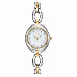 Citizen Silhouette White Mother of Pearl Dial Ladies Watch EX1434-55D