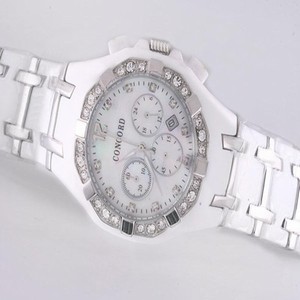 Concord Saratoga 14.H1.1881 S Womens White Ceramic Strap Watch