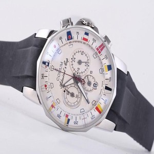 Corum Admirals Cup 4476 Stainless Steel Bezel Black Rubber Strap Mens Watch