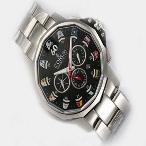 Corum Admirals Cup 753.691.20/V701 AN92 Black Dial Stainless Steel Case Round Watch
