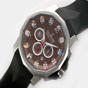 Corum Admirals Cup 753.936.55/0081 AN32 Brown Dial Round Quartz Chronograph Watch