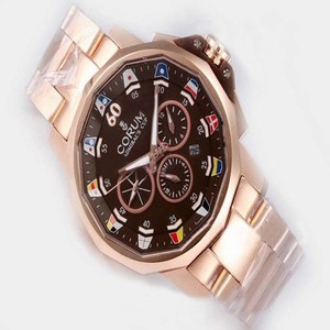 Corum Admirals Cup 753.936.55/0081 AN32 Round Rose Gold Case Mens Watch