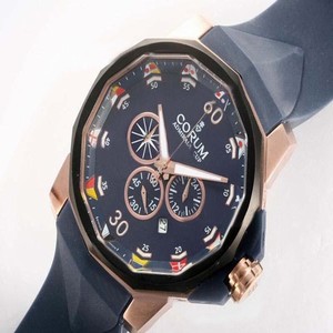 Corum Admirals Cup 947.933.04 Blue Dial 44mm Quartz Chronograph Watch