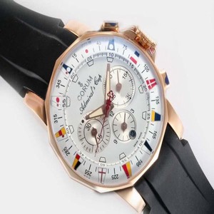 Corum Admirals Cup 986.691.13/0001 AA32 White Dial Stainless Steel Bezel Watch