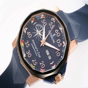 Corum Admirals Cup A.C.C.8 Blue Dial 44mm Blue Rubber Strap Watch