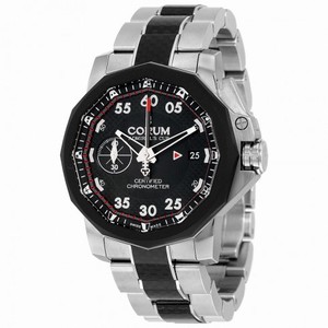 Corum Admirals Cup Black Dial Steel and Black Carbon Fiber Automatic Men's Watch A96102939