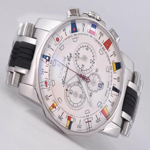 Corum Admirals Cup Steel Silver Stainless Steel Strap Mens 44mm Watch