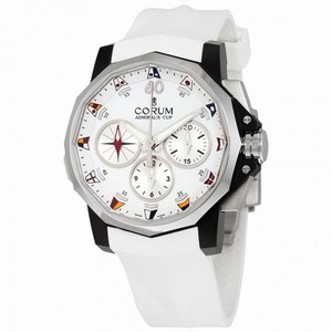 Corum Admirals Cup White Dial Chronograph Men's Automatic Watch A98602934