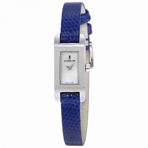 Corum Baguette Blue Lizard Leather Ladies Watch 130351200023PN34