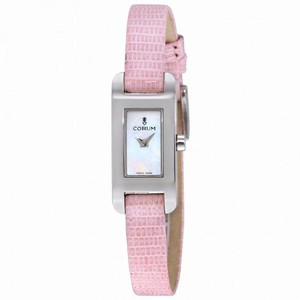 Corum Baguette Pink Lizard Leather Ladies Watch 130351200028PN34