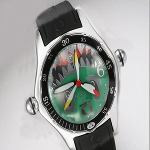 Corum Bubble 82.180.20 Multicolor Dial Black Rubber Strap Watch