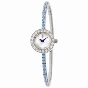 Corum Debutante Mother of Pearl Diamond Light BlueTopaz Ladies Watch
