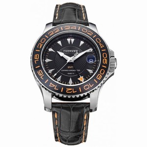 Chopard LUC Pro One Black Dial Black Leather Men's Watch 168959