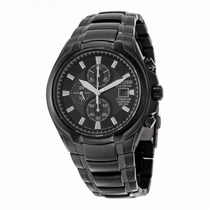 Ctizen Eco Drive Black Dial Titanium Chronograph Men's Watch CA0265-59E