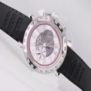 De Witt Academia Chronographe sequentiel AC.6005.28A.M520 Black Rubber Strap 43mm White Dial Watch