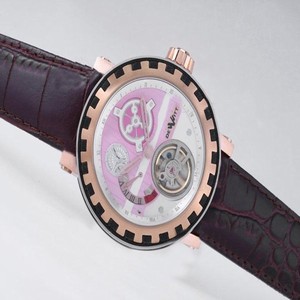 De Witt Academia Triple Complication GMT 2041.40/01 Pink Dial Round Watch