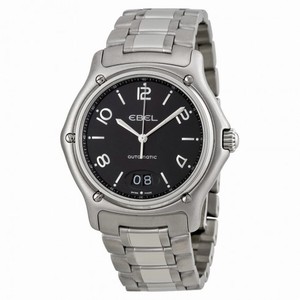 Ebel 1911 Automatic Black Dial Stainless Steel Bracelet Men's Watch 9125250-15567