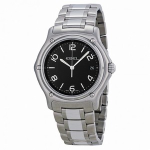 Ebel 1911 Black Dial Stainless Steel Men's Watch 9187251-15567
