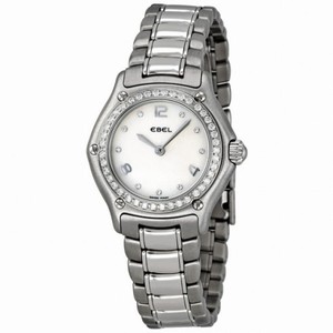 Ebel 1911 White Mother of Pearl Dial Stainless Steel Ladies Watch 9090214-19865P