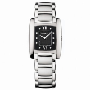 Ebel Brasilia Black Dial Stainless Steel Ladies Watch 1215775