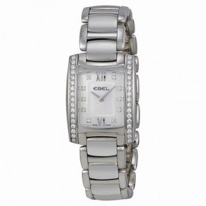 Ebel Brasilia Mini White Mother of Pearl Diamond Dial Ladies Watch 1215607