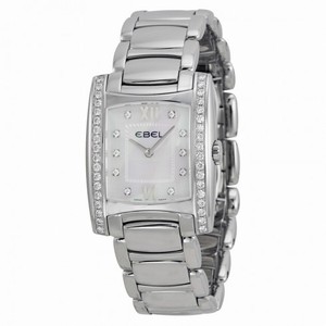 Ebel Brasilia White Mother of Pearl Diamond Dial Steel Ladies Watch 1215779