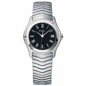 Ebel Classic Black Dial Stainless Steel Ladies Watch 9257F21-5125