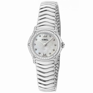 Ebel Classic Wave Silver Mother Of Pearl Dial Stainless Steel Ladies Quartz Watch 9157F19-971025